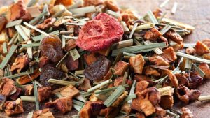 Teeboutique Früchtetee Sorte Apfeltraum in Sommerlaune