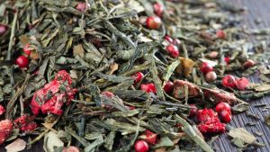 Teeboutique Hausmischungen Sorte Sencha Gingko Grüne Poesie